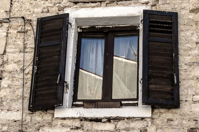 Brick wall with windows