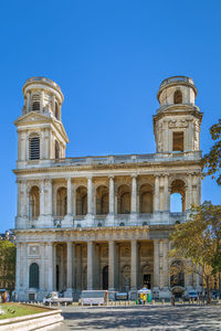 View of historical building against blue sky