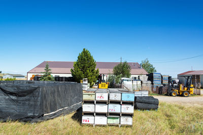 View of built structure against clear sky