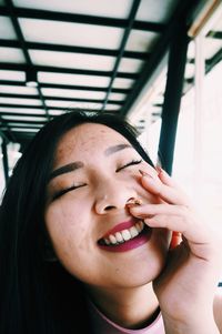 Close-up of smiling woman