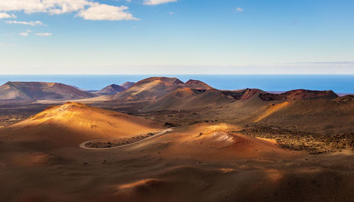 Scenic view of desert against sky