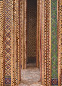 Full frame shot of patterned wall in building