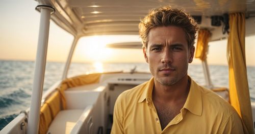 Portrait of young man looking away