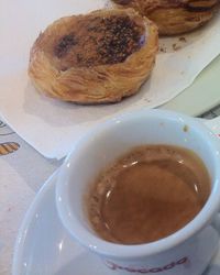 Coffee cup on table