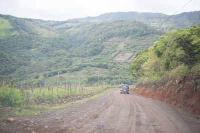 Country road passing through mountains