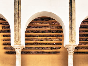 Close-up of staircase in old building