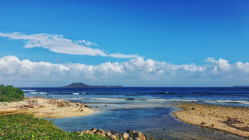 Scenic view of sea against sky