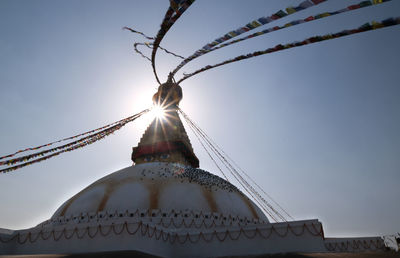 Low angle view of traditional building against sky