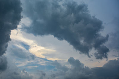 Low angle view of clouds in sky