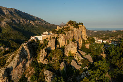 El castell de guadalest sunset, spain, costa blanca