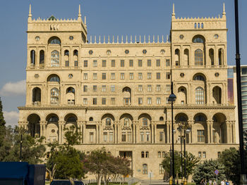 Low angle view of historical building against sky