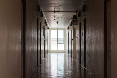 Empty corridor of building