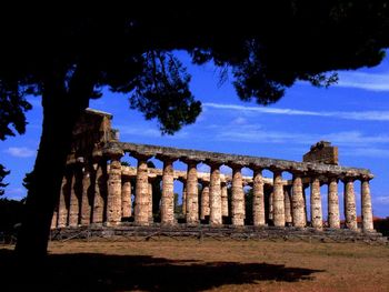 Low angle view of historical building against sky