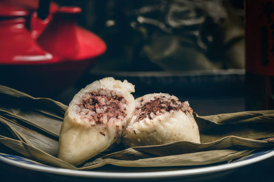 Zongzi is a delicacy that chinese people must eat during the dragon boat festival 