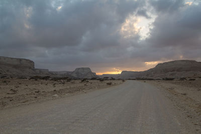 Scenic view of landscape against sky at night