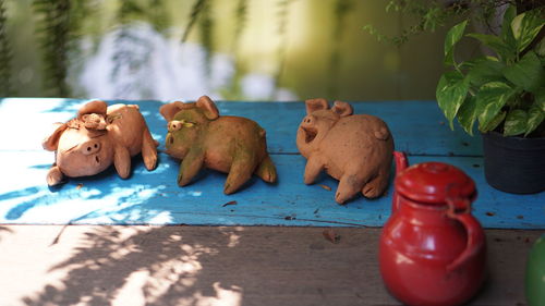 Close-up of stuffed toy on table