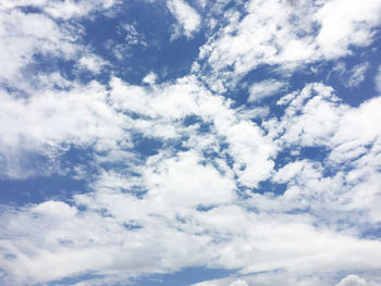 Low angle view of clouds in sky