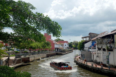 View of canal along buildings