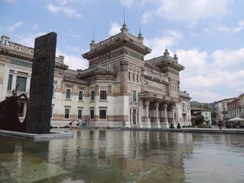 View of historical building against cloudy sky