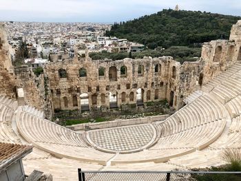 High angle view of ruins