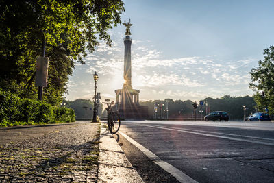 View of road passing through city