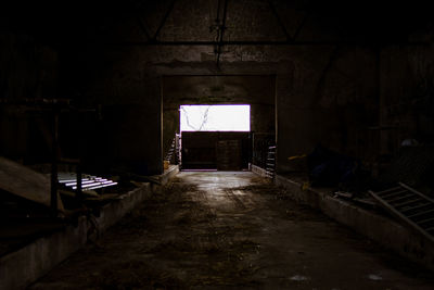 Interior of abandoned building