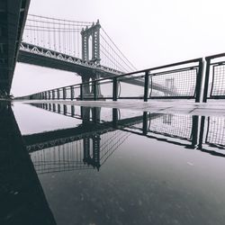 View of suspension bridge