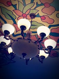 Low angle view of illuminated lights