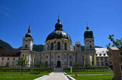 View of cathedral against clear blue sky