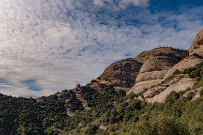 View of mountain against cloudy sky