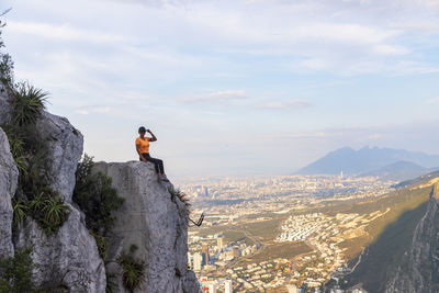 Panoramic view of mountain against sky