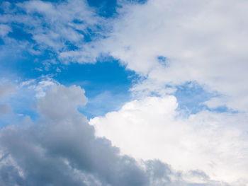 Low angle view of clouds in sky