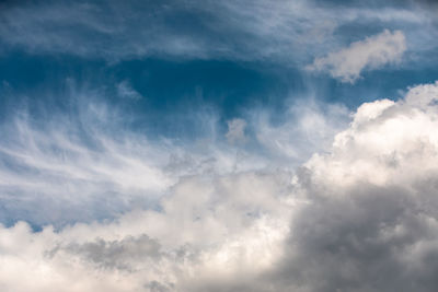 Low angle view of clouds in sky