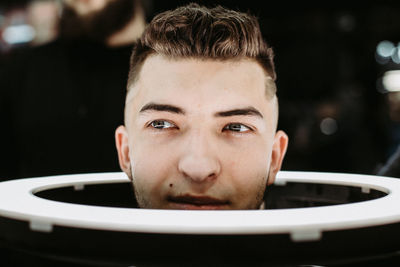 Close-up portrait of young man