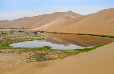 Scenic view of desert against sky