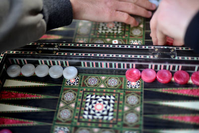 Close-up of person working on table