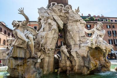 Low angle view of statue