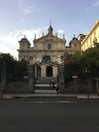 Facade of cathedral against sky