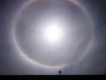 Scenic view of bright sun in sky