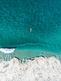 High angle view of beach