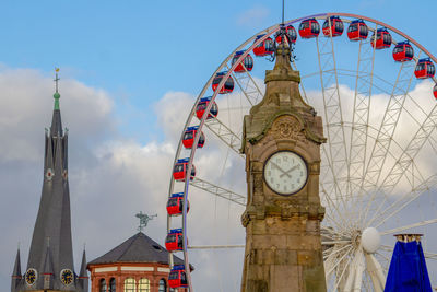 Low angle view of clock tower