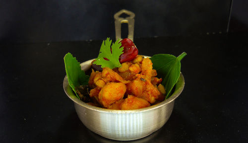 Close-up of vegetables in bowl on table