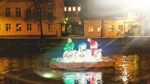 Reflection of buildings in water