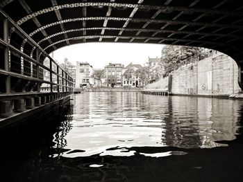 Reflection of buildings in water