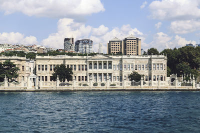 Historic building in front of golden horn