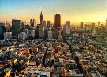 Cityscape at sunset