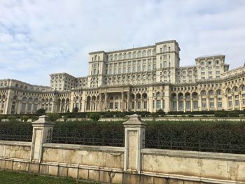 Low angle view of historical building against sky