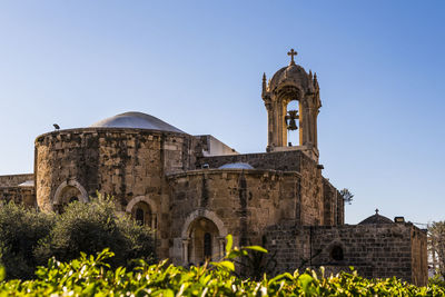 Church against clear sky