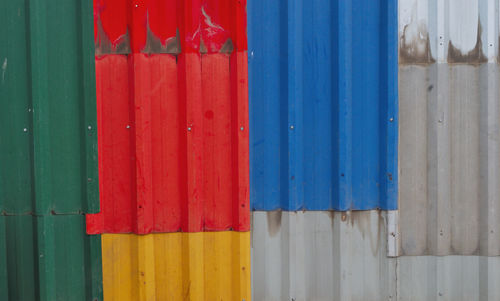 Close-up of closed wooden door