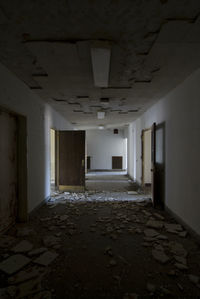 Interior of abandoned building